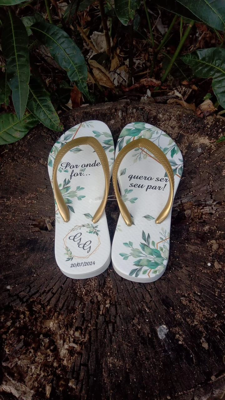 Chinelos personalizados para casamento em Belo Horizonte