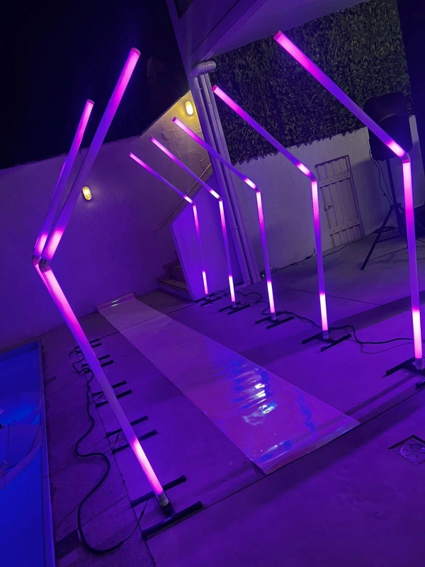 Setas de led para entrada de eventos